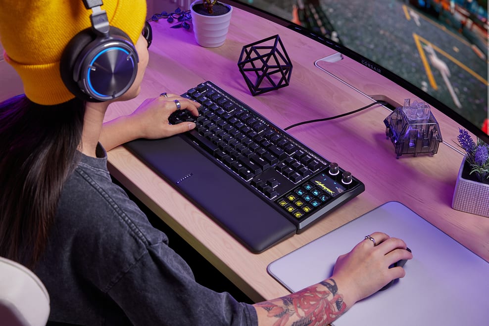 KEYBOARD CORSAIR GALLEON 100 SD BUILT IN STREAM DECK RGB BLACK EN (MLX PULSE SWITCH คีย์บอร์ด) thumbnail 4