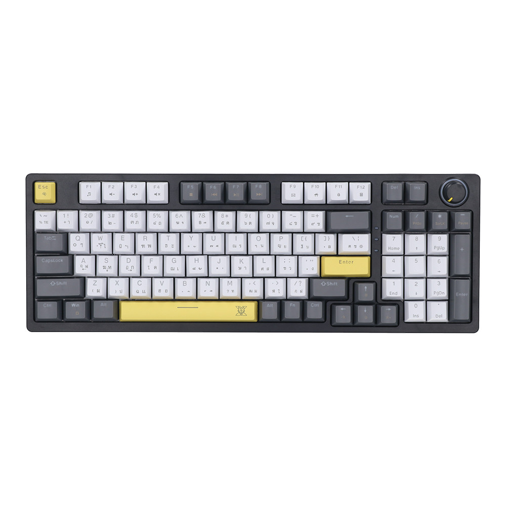 KEYBOARD NUBWO-X X801 GREY WHITE (RED SWITCH คีย์บอร์ด) thumbnail 2