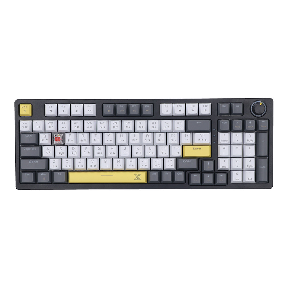 KEYBOARD NUBWO-X X801 GREY WHITE (RED SWITCH คีย์บอร์ด) thumbnail 3