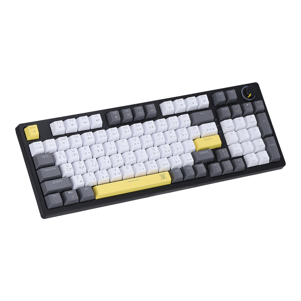 KEYBOARD NUBWO-X X801 GREY WHITE (RED SWITCH คีย์บอร์ด) thumbnail 4