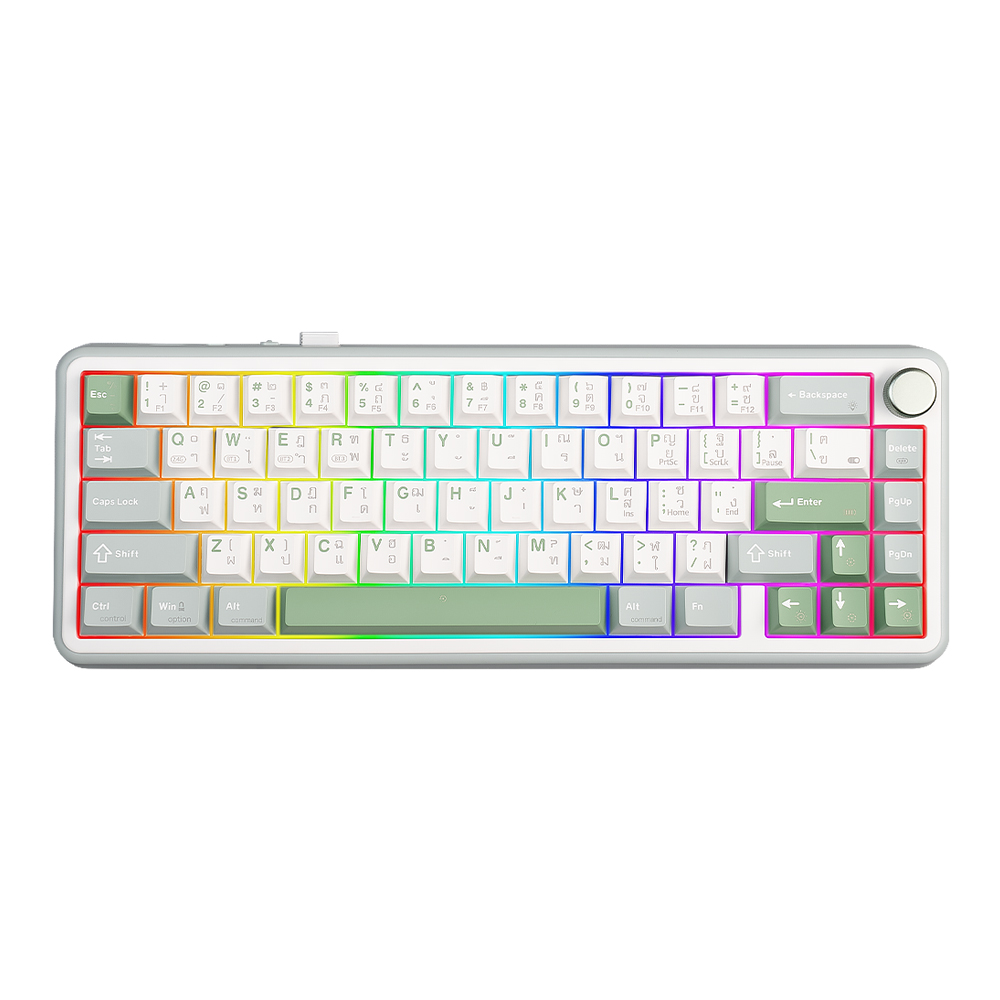 ega KEYBOARD WIRELESS BLUETOOTH EGA CMK8 WHITE GREEN (SAIKO ONE CLICKY SWITCH คีย์บอร์ด) — product image 1