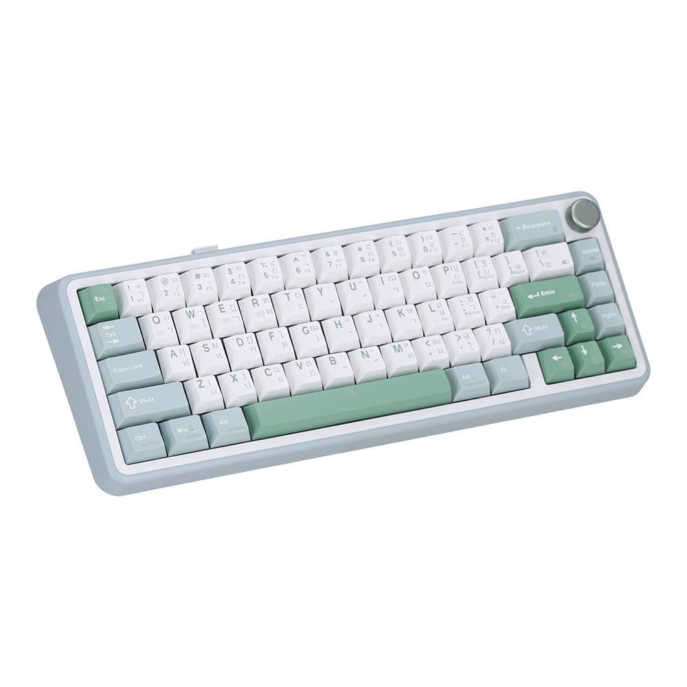 KEYBOARD WIRELESS BLUETOOTH EGA CMK8 WHITE GREEN (SAIKO ONE CLICKY SWITCH คีย์บอร์ด) thumbnail 4