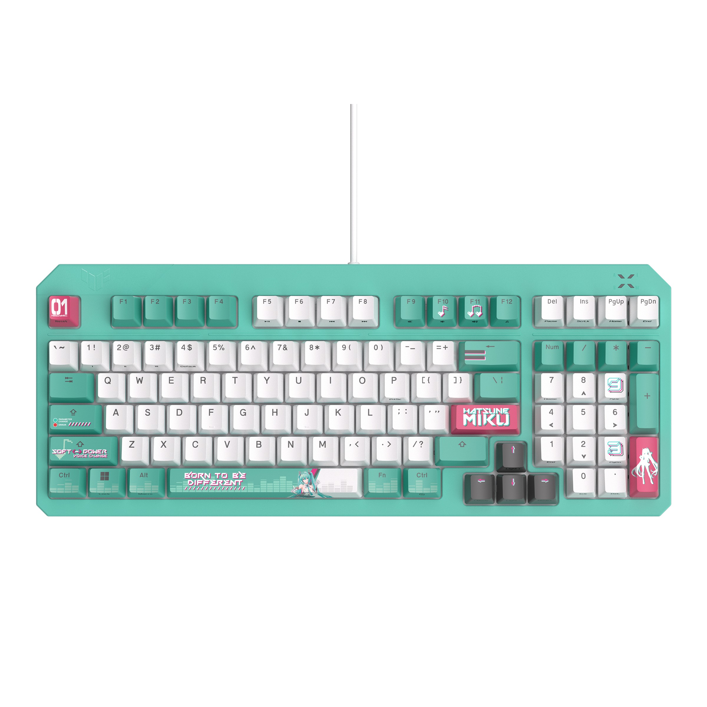 asus KEYBOARD ASUS TUF GAMING K3 GEN II HATSUNE MIKU EDITION (MECHANICAL SWITCH คีย์บอร์ด) — product image 1