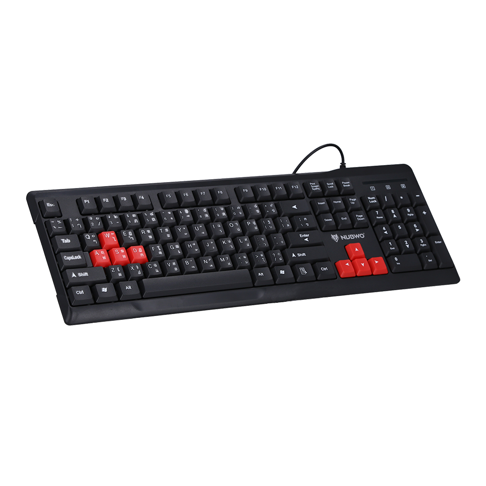 KEYBOARD NUBWO NK15 QUIET BLACK RED thumbnail 3