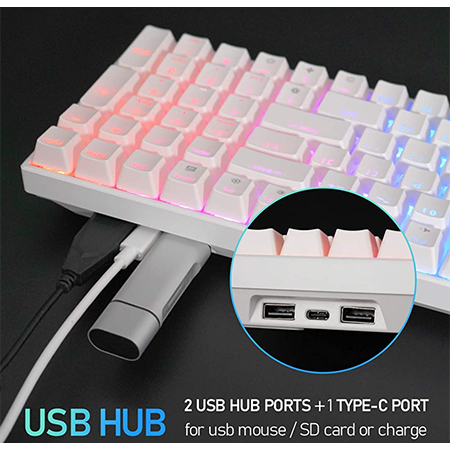 KEYBOARD WIRELESS ROYAL KLUDGE RK100 TWILIGHT /EN (BLUE SWITCH คีย์บอร์ด) thumbnail 3