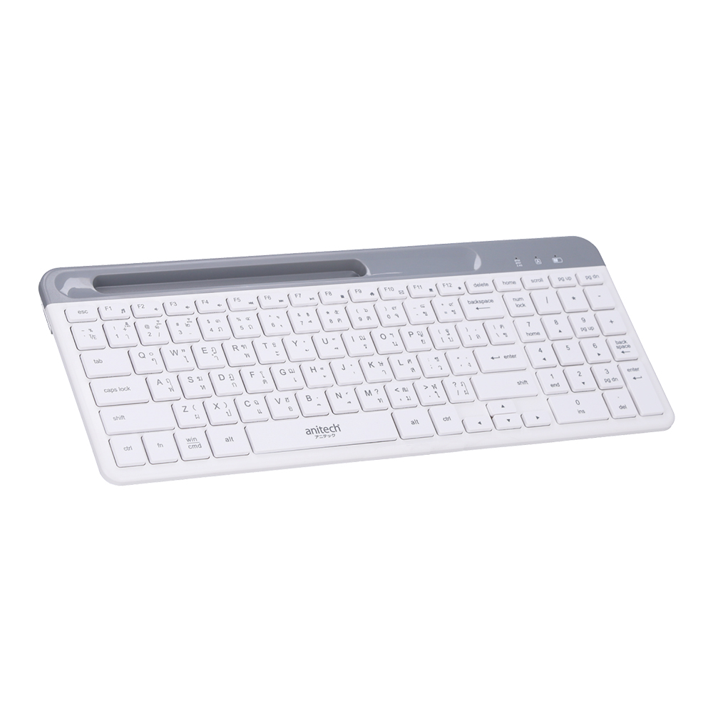 KEYBOARD WIRELESS ANITECH P505 WHITE (BLUETOOTH) thumbnail 2