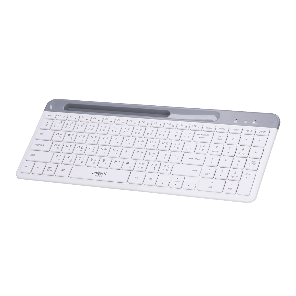 KEYBOARD WIRELESS ANITECH P505 WHITE (BLUETOOTH) thumbnail 3