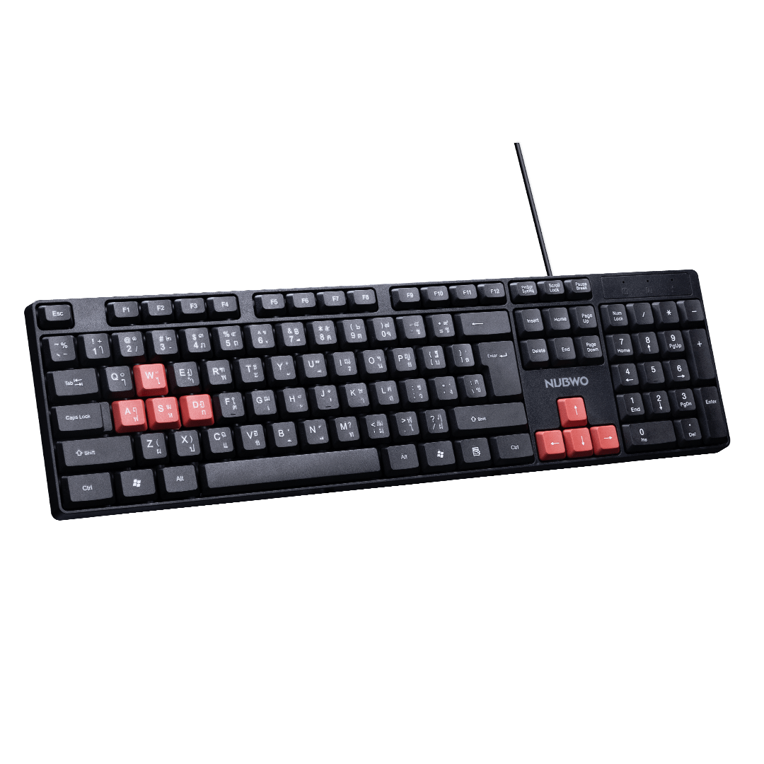 KEYBOARD NUBWO NK48 BLACK RED thumbnail 2
