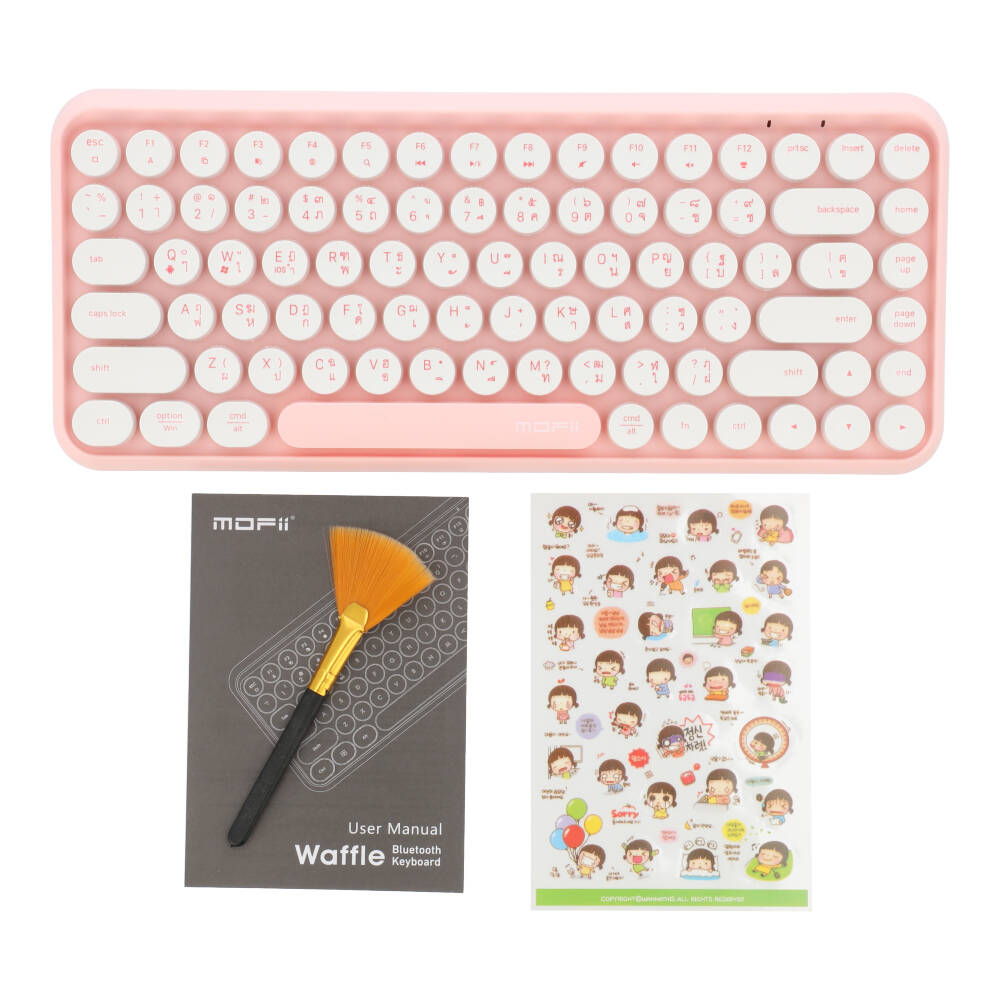 KEYBOARD WIRELESS MOFII WAFFLE PINK (BLUETOOTH) thumbnail 3