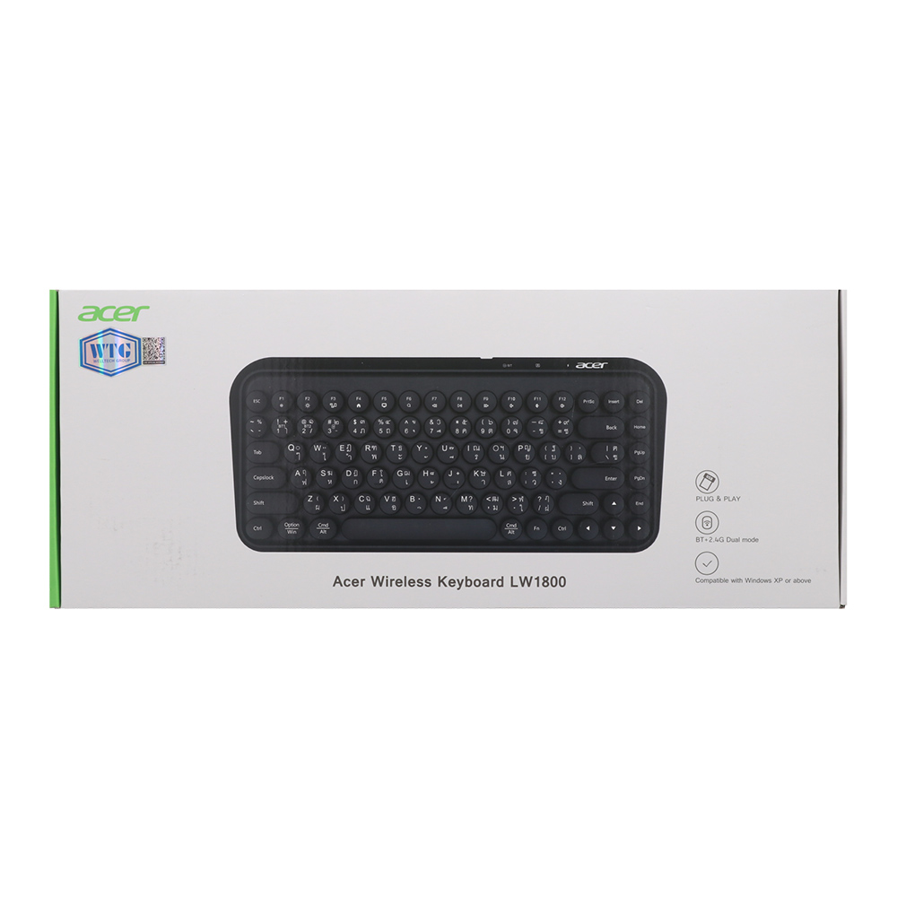 KEYBOARD WIRELESS ACER LW1800 BLACK (BLUETOOTH) thumbnail 5