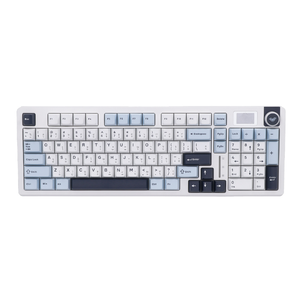 aula KEYBOARD WIRELESS BLUETOOTH AULA S98PRO LIGHTBLUE WHITE BLACK PURPLE (STAR SWITCH คีย์บอร์ด) — product image 1