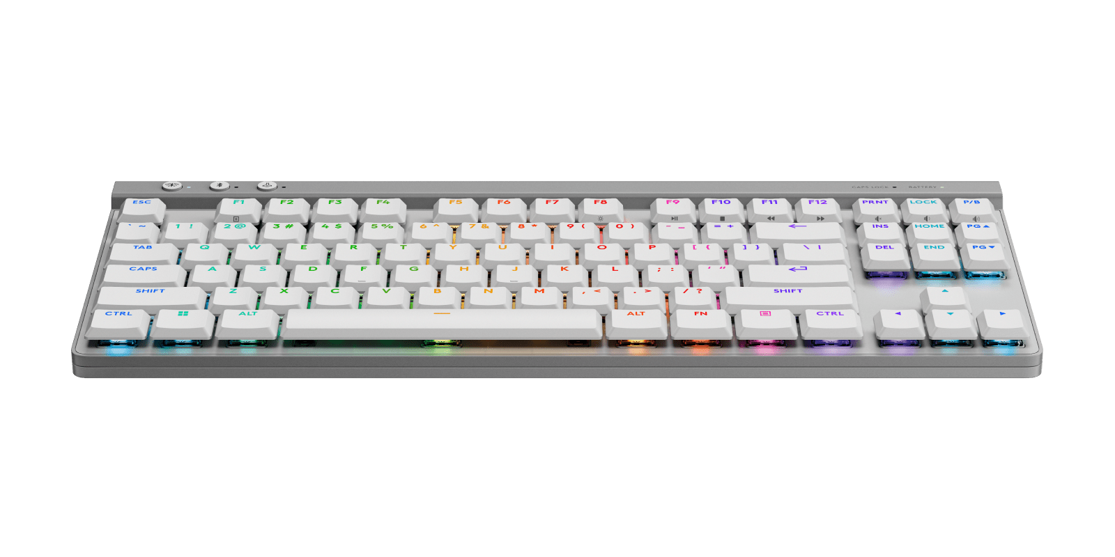 KEYBOARD WIRELESS BLUETOOTH LOGITECH G515 LIGHTSPEED TKL WHITE (GL LOW PROFILE SWITCH คีย์บอร์ด) thumbnail 2