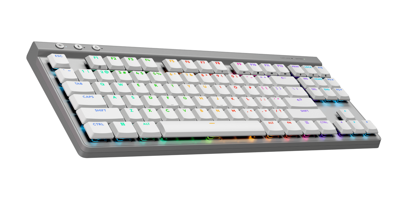 KEYBOARD WIRELESS BLUETOOTH LOGITECH G515 LIGHTSPEED TKL WHITE (GL LOW PROFILE SWITCH คีย์บอร์ด) thumbnail 3