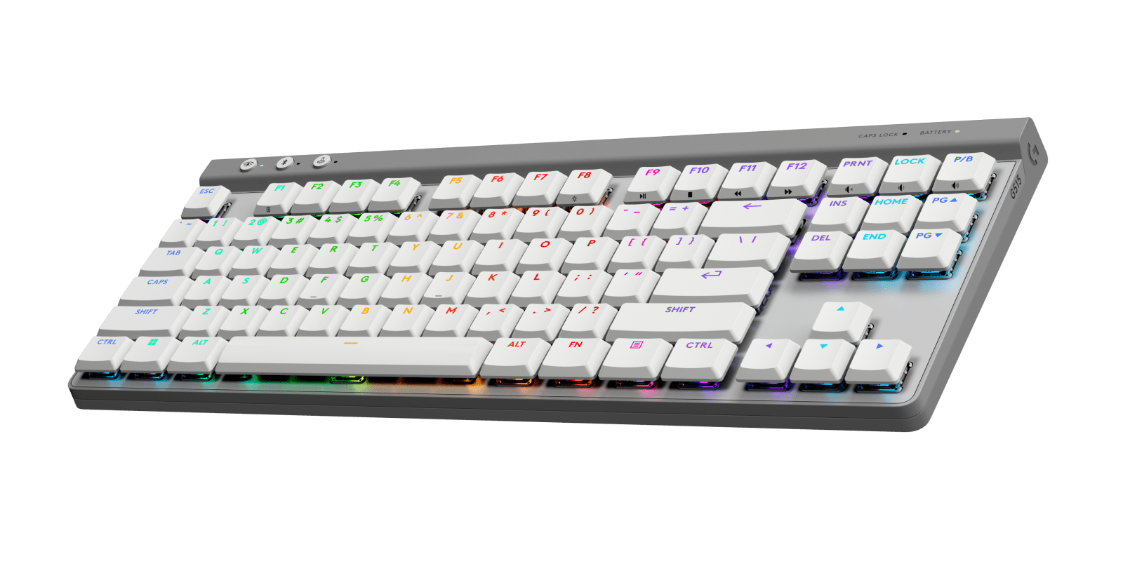 KEYBOARD WIRELESS BLUETOOTH LOGITECH G515 LIGHTSPEED TKL WHITE (GL LOW PROFILE SWITCH คีย์บอร์ด) thumbnail 4