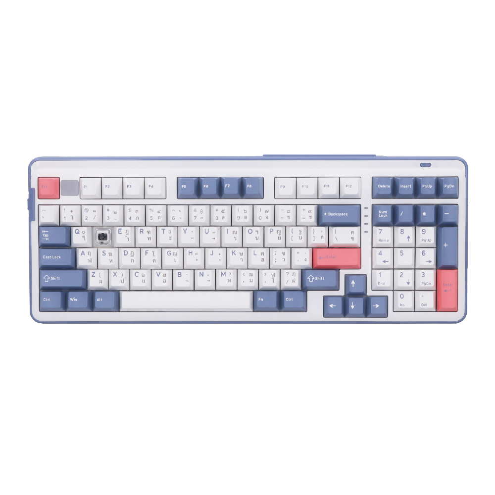 KEYBOARD WIRELESS DAREU A98 MASTER WHITE BLUE (MASTER SWITCH คีย์บอร์ด) thumbnail 2