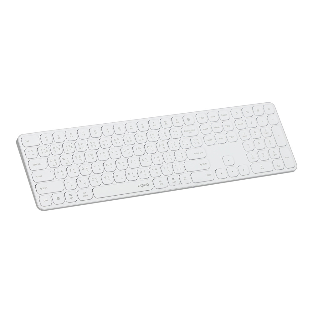KEYBOARD WIRELESS RAPOO E9550L ULTRA-SLIM WHITE (BLUETOOTH) thumbnail 2