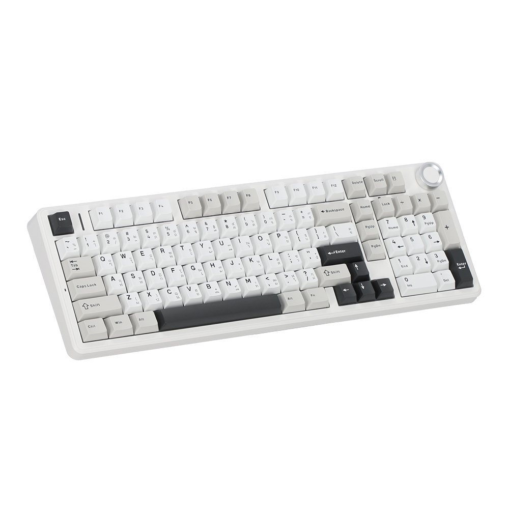 KEYBOARD WIRELESS BLUETOOTH AULA F99PRO LIGHTGRAY WHITE DARKGRAY (SKYBLUE SWITCH คีย์บอร์ด) thumbnail 3