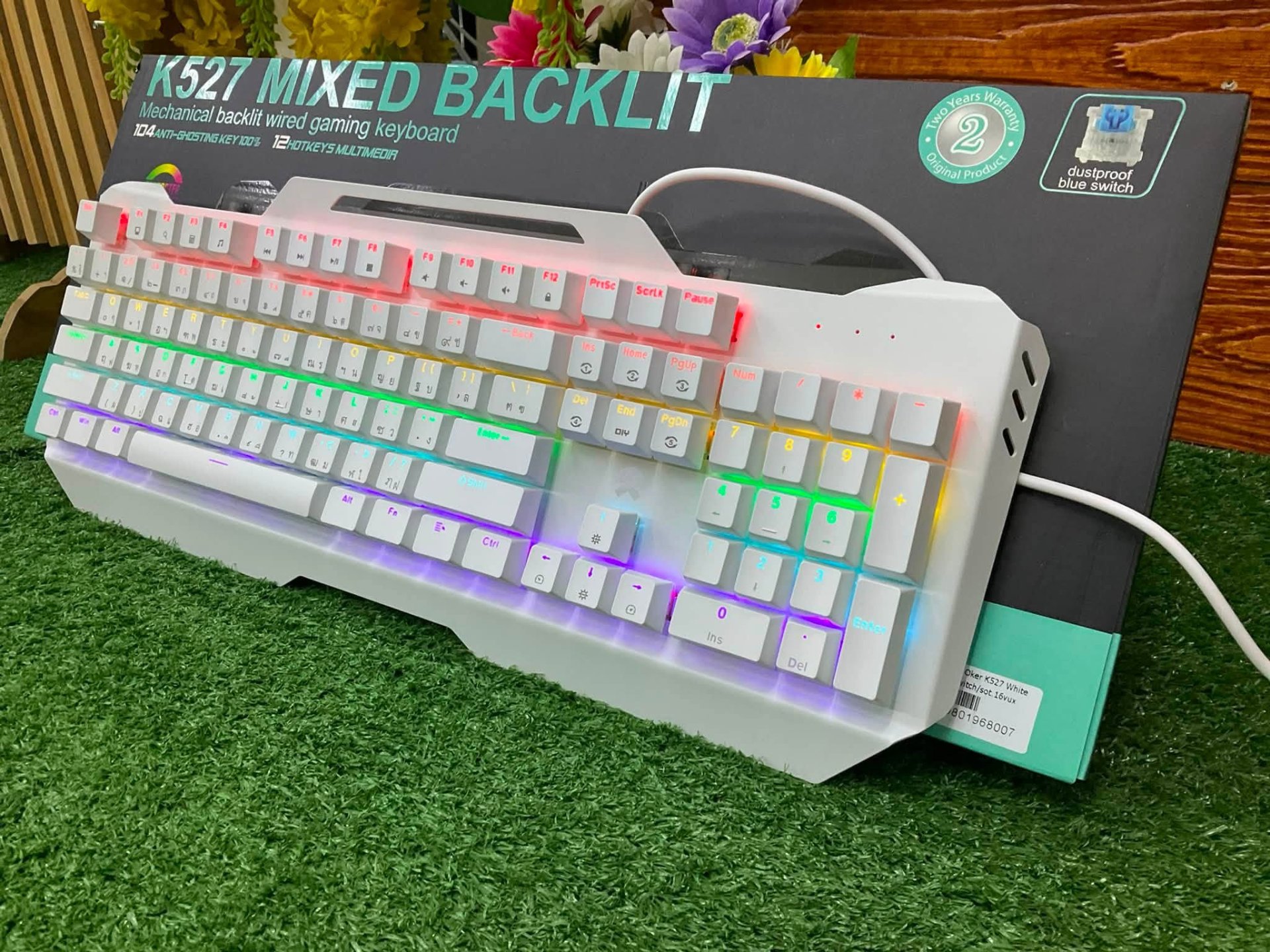 oker KEYBOARD OKER K527 WHITE (BLUE SWITCH คีย์บอร์ด) — product image 1