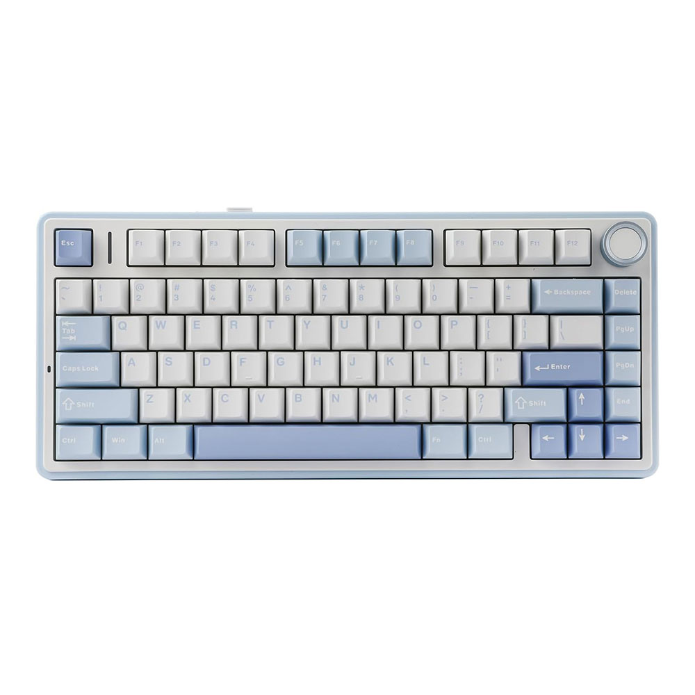 aula KEYBOARD WIRELESS BLUETOOTH AULA F75 LIGHTBLUE WHITE DARKBLUE (GRAY SWITCH คีย์บอร์ด) — product image 1