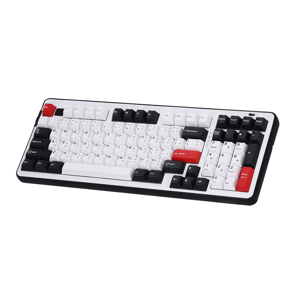 KEYBOARD WIRELESS DAREU A98 MASTER WHITE (SKY POM SWITCH คีย์บอร์ด) thumbnail 4
