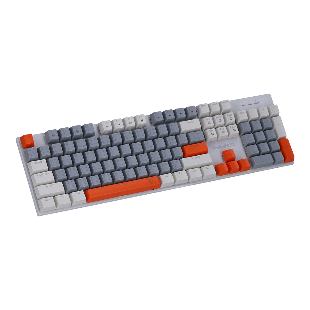 KEYBOARD NUBWO RHIANNON X62 WHITE GRAY ORANGE (BLUE SWITCH คีย์บอร์ด) thumbnail 2