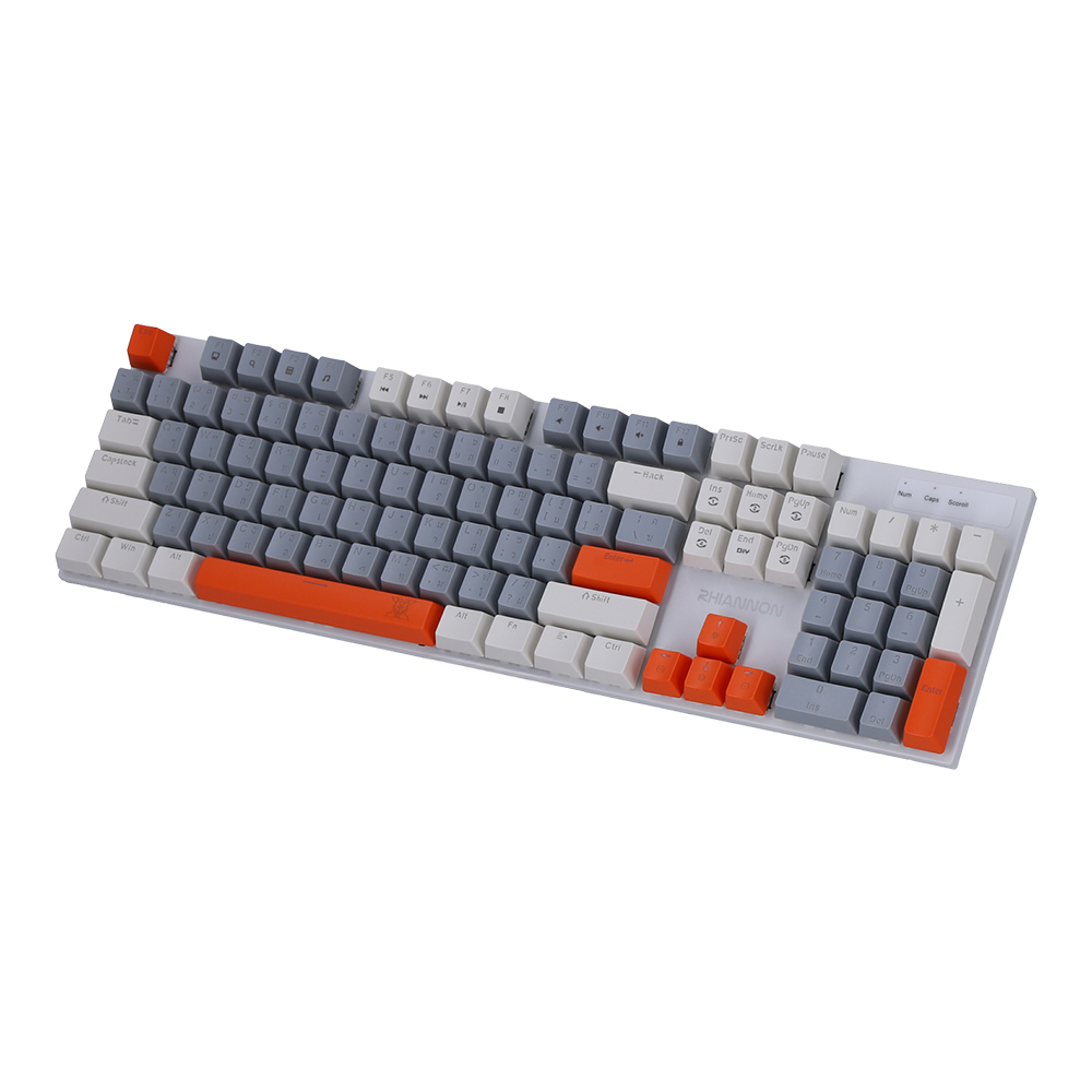KEYBOARD NUBWO RHIANNON X62 WHITE GRAY ORANGE (BLUE SWITCH คีย์บอร์ด) thumbnail 3