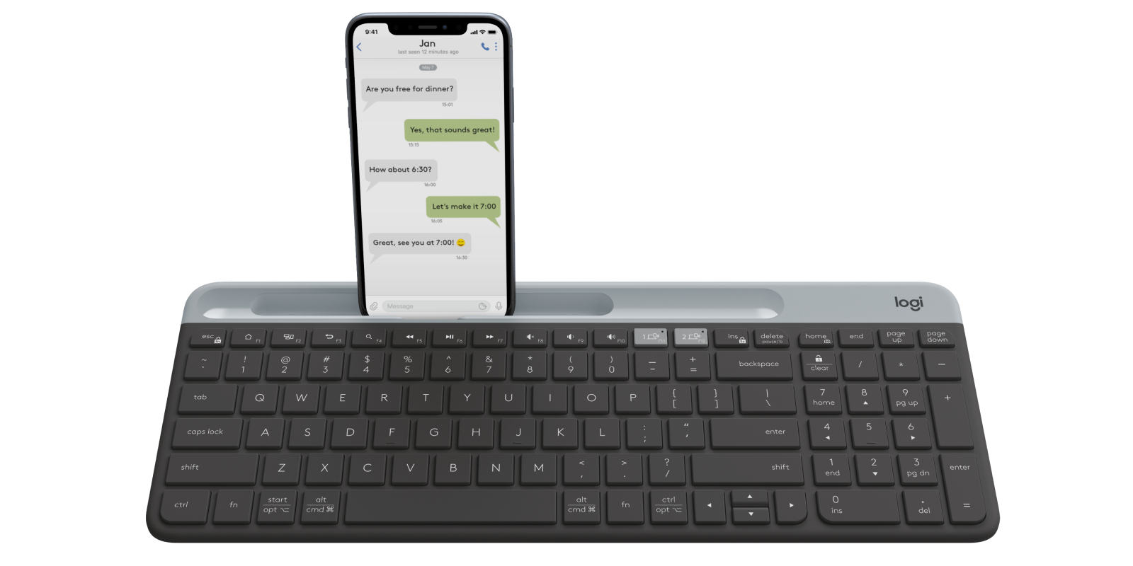 KEYBOARD WIRELESS LOGITECH K580 GRAPHITE (BLUETOOTH EN) thumbnail 2