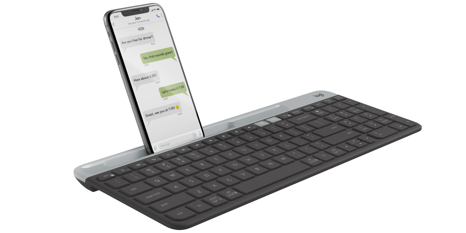 KEYBOARD WIRELESS LOGITECH K580 GRAPHITE (BLUETOOTH EN) thumbnail 3