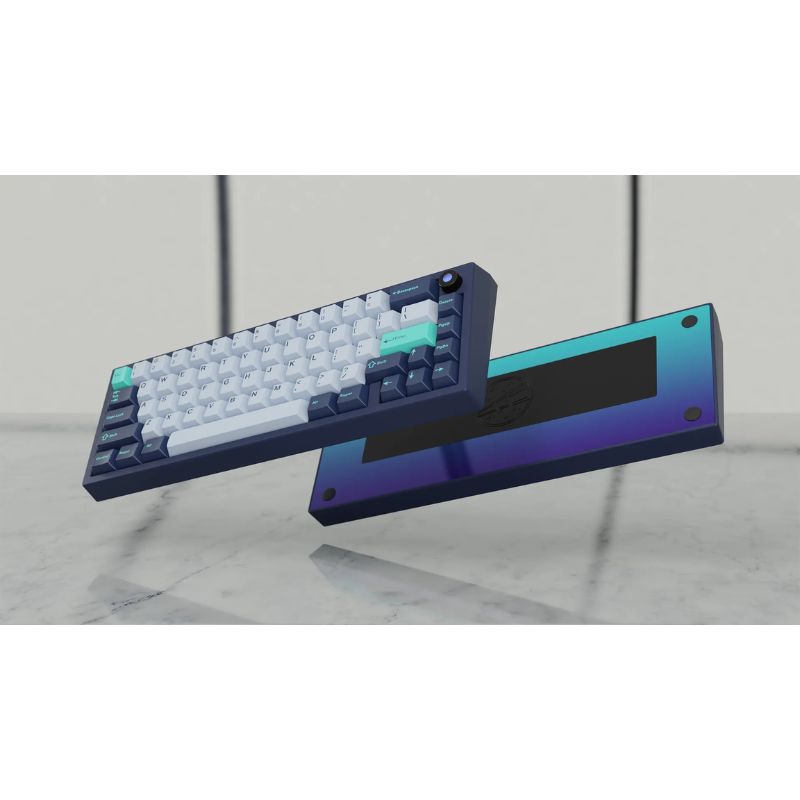 meletrix KEYBOARD WIRELESS MELETRIX BY WUQUE STUDIO ZOOM65 V2.5 NAVY (PVD MIRROR PRISM/GLASS NAVY) — product image 1