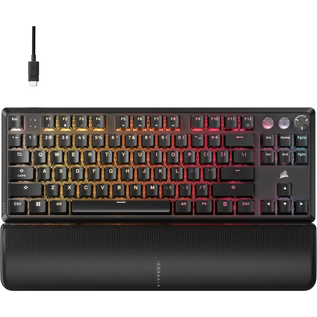 corsair KEYBOARD CORSAIR K70 PRO TKL RGB BLACK EN (MGX HYPERDRIVE SWITCH คีย์บอร์ด) — product image 1