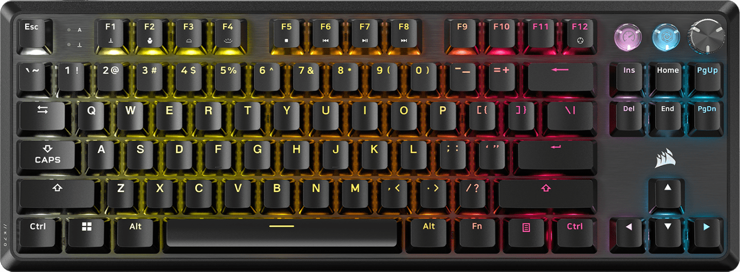 KEYBOARD CORSAIR K70 PRO TKL RGB BLACK EN (MGX HYPERDRIVE SWITCH คีย์บอร์ด) thumbnail 4