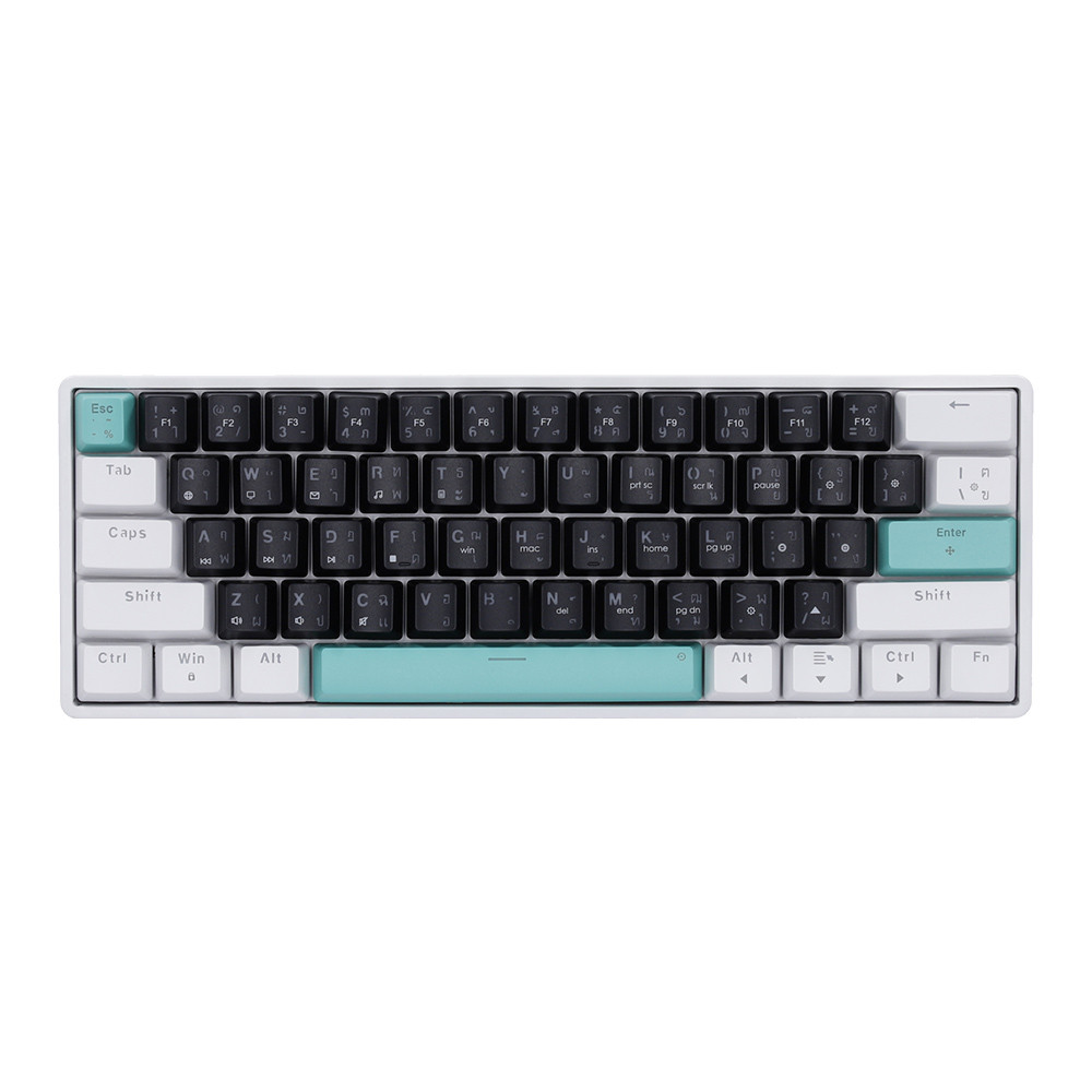 KEYBOARD FANTECH MK613 ATOM X61 BLACK WHITE (BLUE SWITCH คีย์บอร์ด) thumbnail 2