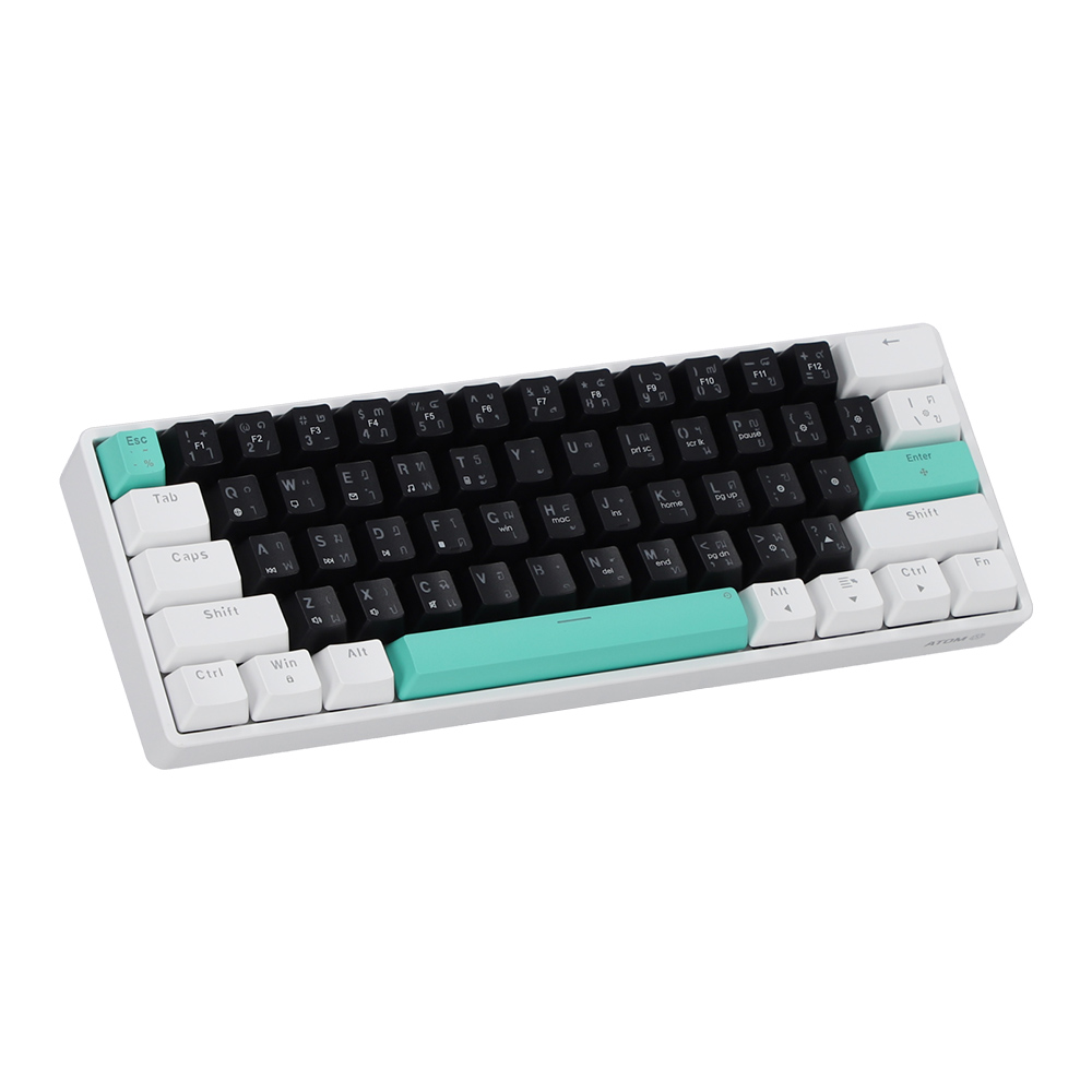 KEYBOARD FANTECH MK613 ATOM X61 BLACK WHITE (BLUE SWITCH คีย์บอร์ด) thumbnail 3