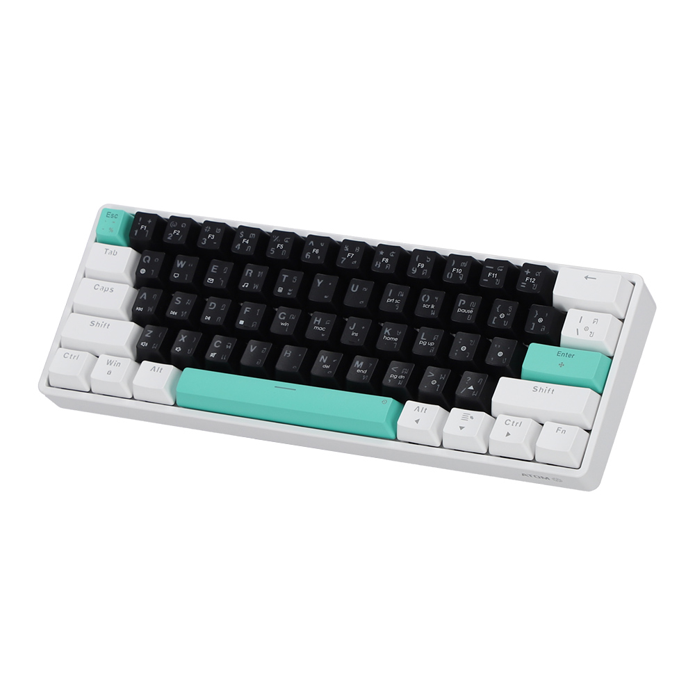 KEYBOARD FANTECH MK613 ATOM X61 BLACK WHITE (BLUE SWITCH คีย์บอร์ด) thumbnail 4