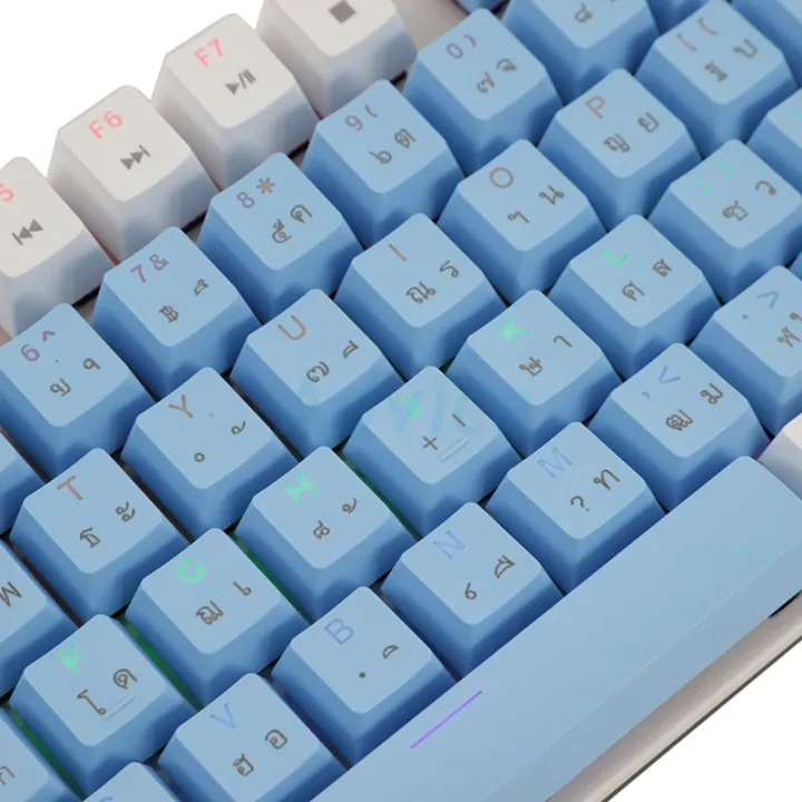 KEYBOARD OKER K425 WHITE BLUE (BLUE SWITCH คีย์บอร์ด) thumbnail 2