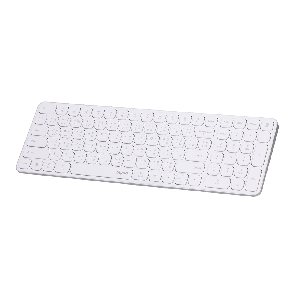 rapoo KEYBOARD WIRELESS RAPOO E9350L WHITE (BLUETOOTH) — product image 1