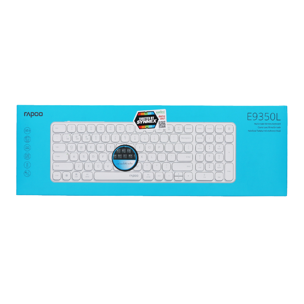KEYBOARD WIRELESS RAPOO E9350L WHITE (BLUETOOTH) thumbnail 4