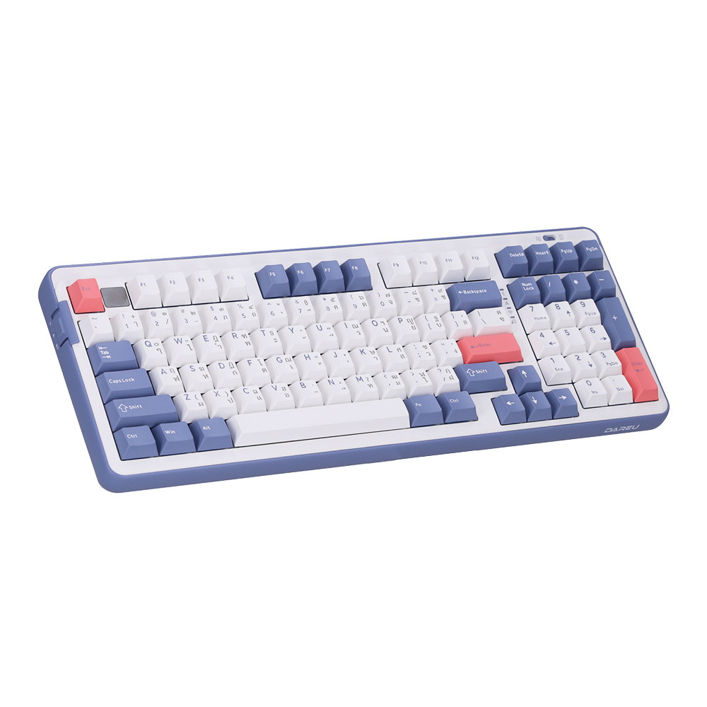 KEYBOARD WIRELESS DAREU A98 MASTER WHITE BLUE (SKY POM SWITCH คีย์บอร์ด) thumbnail 3