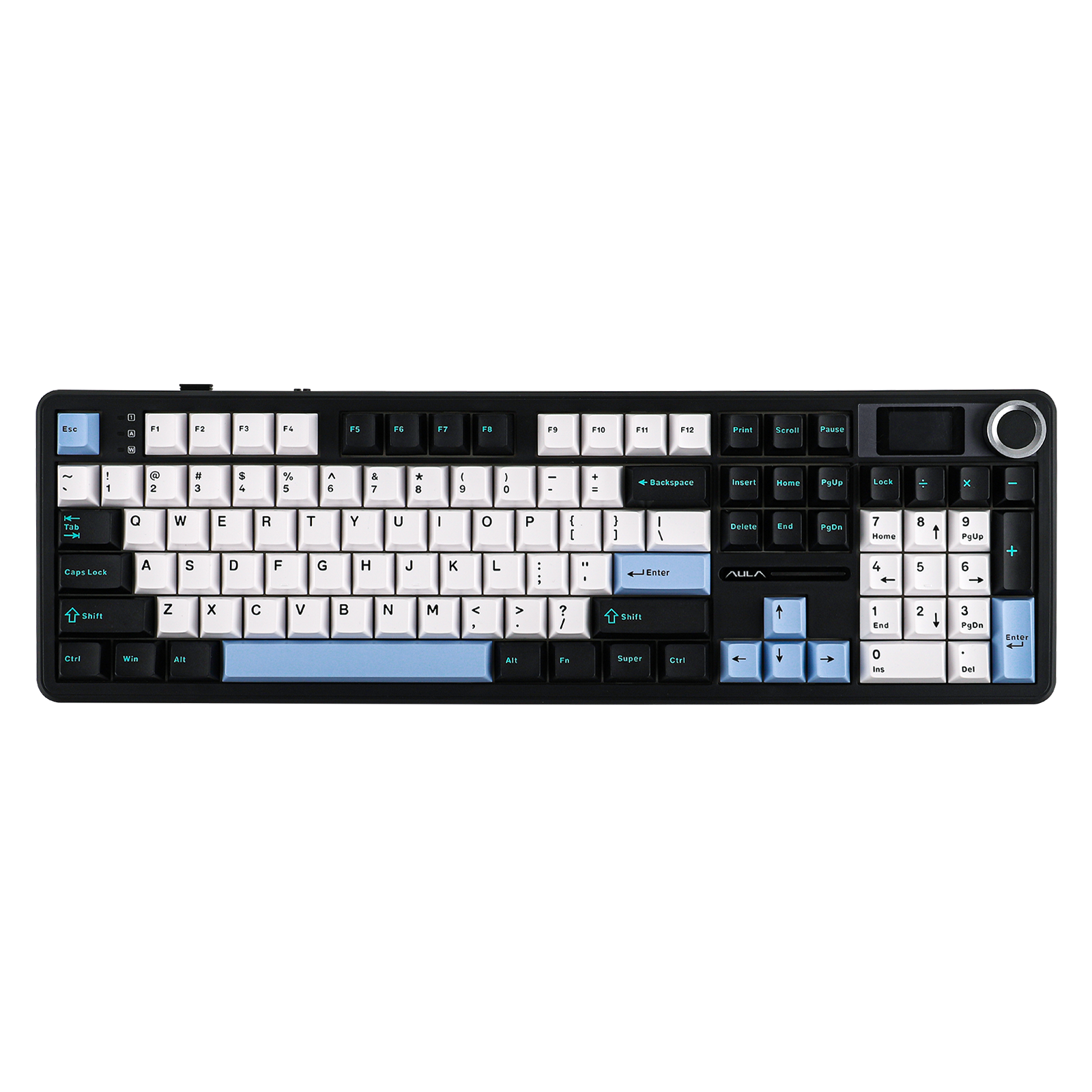 aula KEYBOARD WIRELESS BLUETOOTH AULA F108PRO LIGHTBLUE WHITE BLACKPURPLE (REAPER SWITCH คีย์บอร์ด) — product image 1