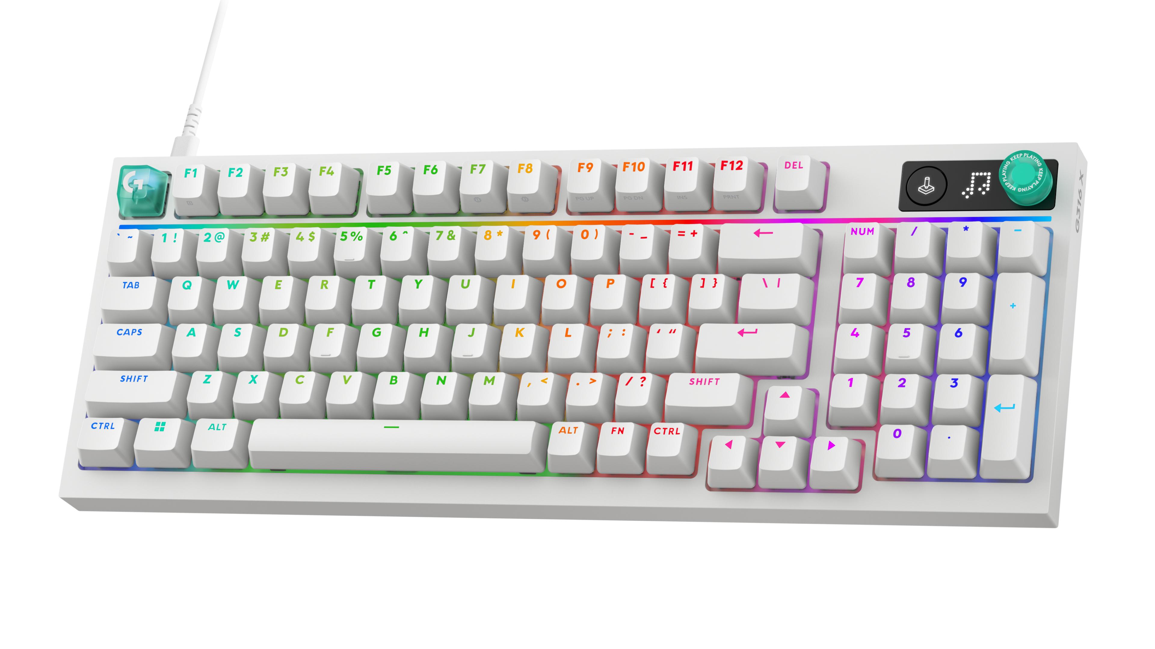KEYBOARD LOGITECH G316 X 98 WHITE EN (TACTILE SWITCH คีย์บอร์ด) thumbnail 3