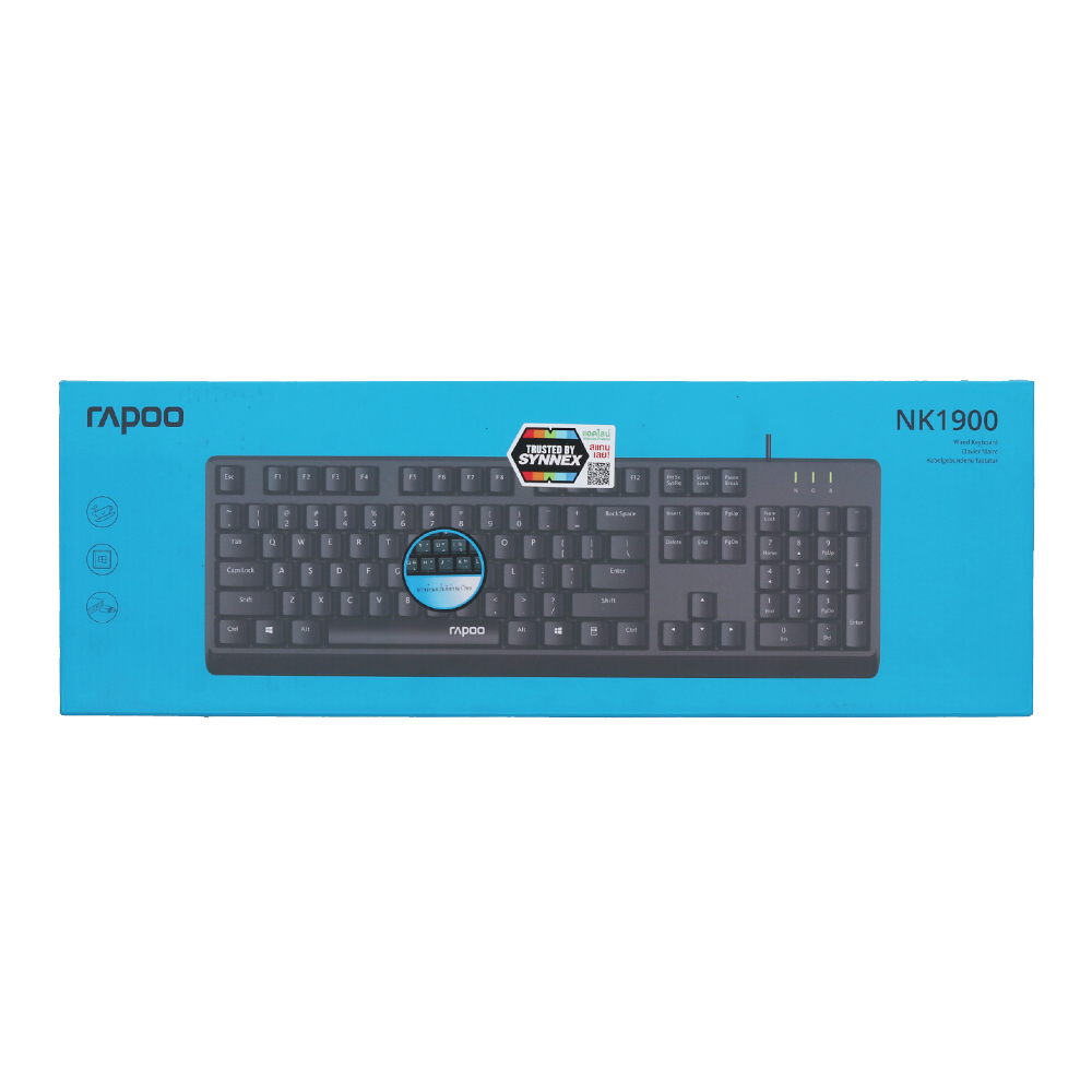 KEYBOARD RAPOO NK1900 BLACK thumbnail 5