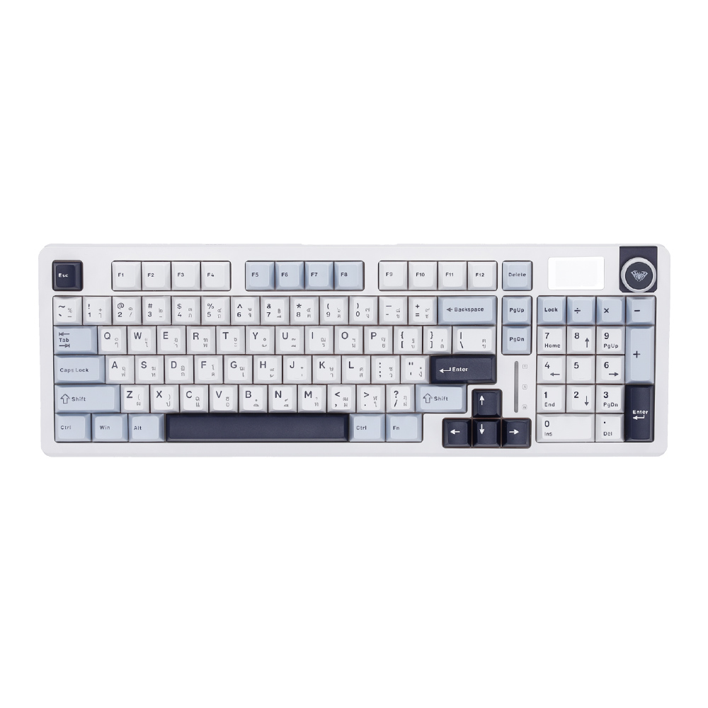 aula KEYBOARD WIRELESS BLUETOOTH AULA S98PRO LIGHT BLUE WHITE BLACK PURPLE (NIMBUS SWITCH คีย์บอร์ด) — product image 1