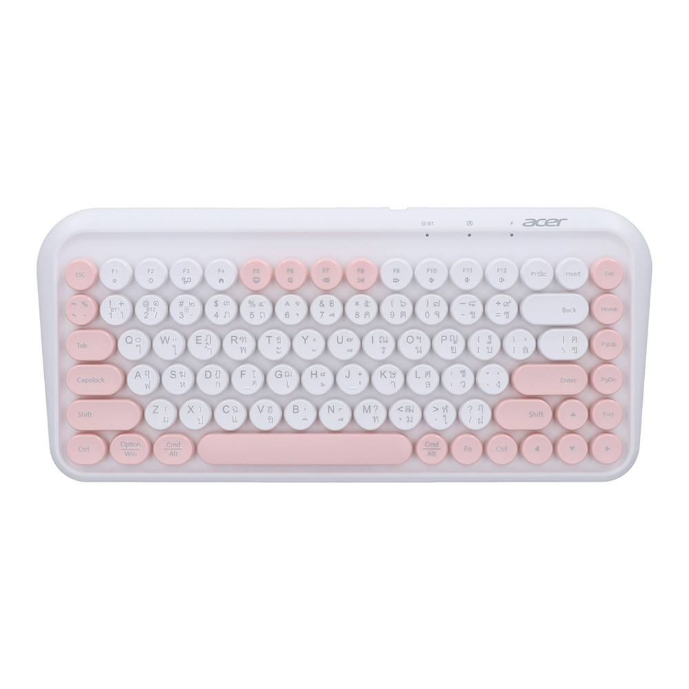 acer KEYBOARD WIRELESS ACER LW1800 PINK WHITE (BLUETOOTH) — product image 1