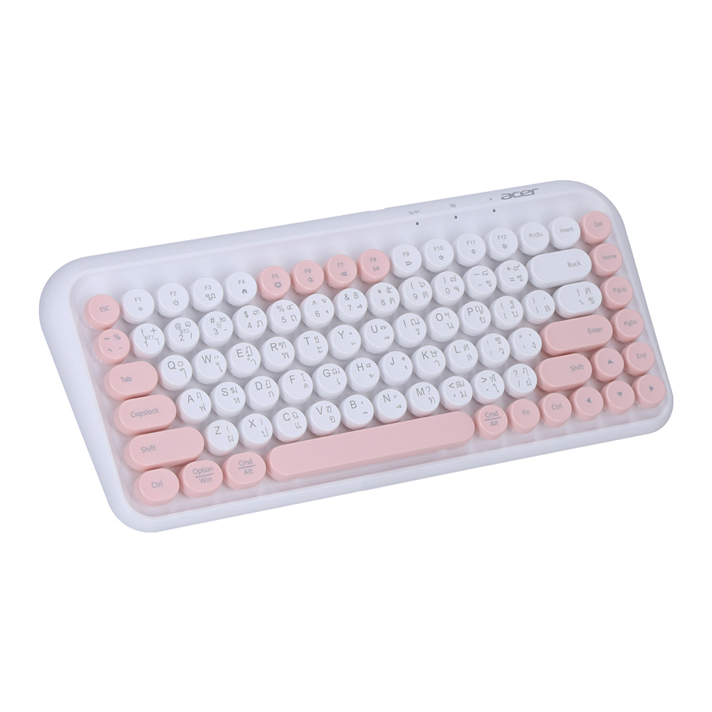 KEYBOARD WIRELESS ACER LW1800 PINK WHITE (BLUETOOTH) thumbnail 2
