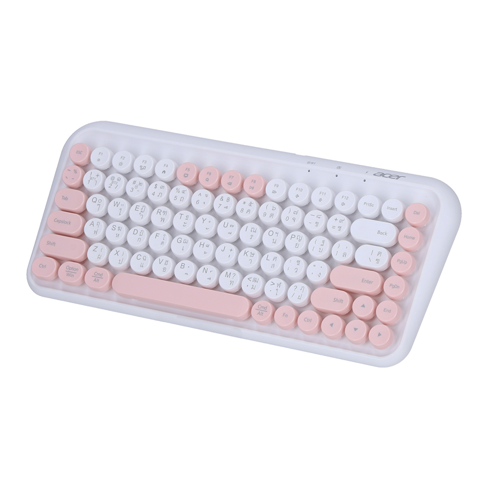 KEYBOARD WIRELESS ACER LW1800 PINK WHITE (BLUETOOTH) thumbnail 3