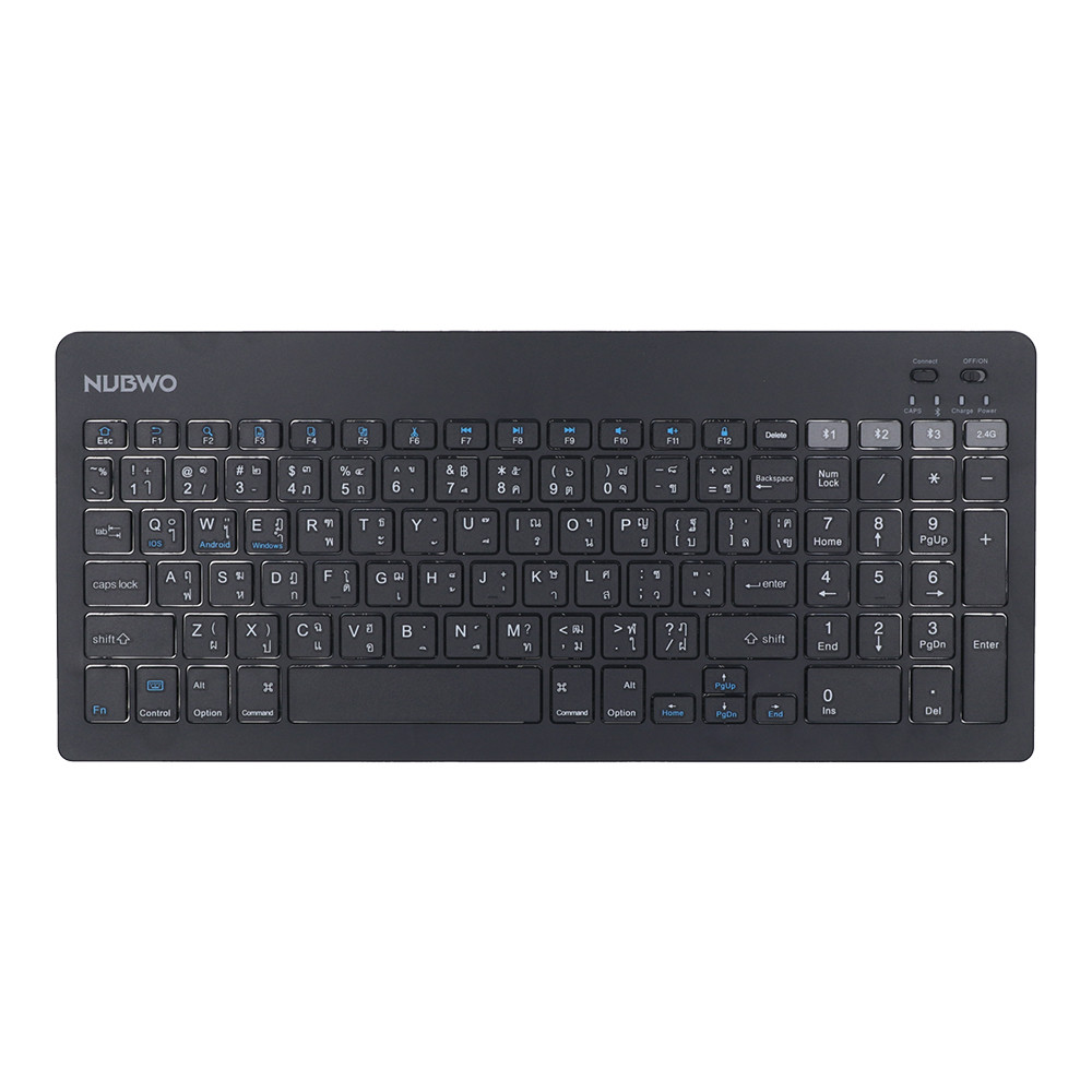 nubwo KEYBOARD WIRELESS NUBWO NKB112 BLACK (BLUETOOTH) — product image 1