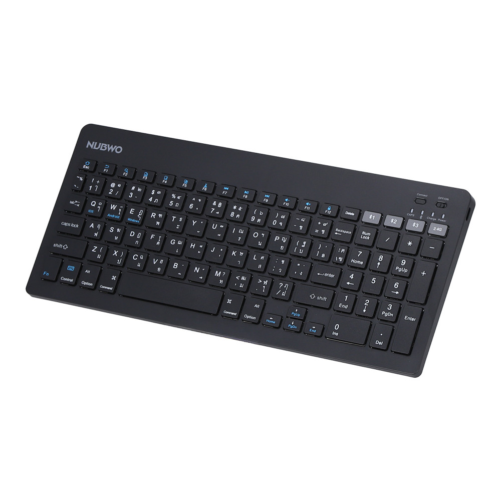 KEYBOARD WIRELESS NUBWO NKB112 BLACK (BLUETOOTH) thumbnail 3
