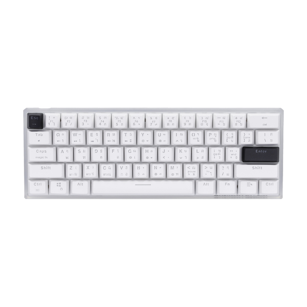 KEYBOARD WIRELESS BLUETOOTH FANTECH MK860 MAXFIT61 WHITE (RED SWITCH คีย์บอร์ด) thumbnail 2