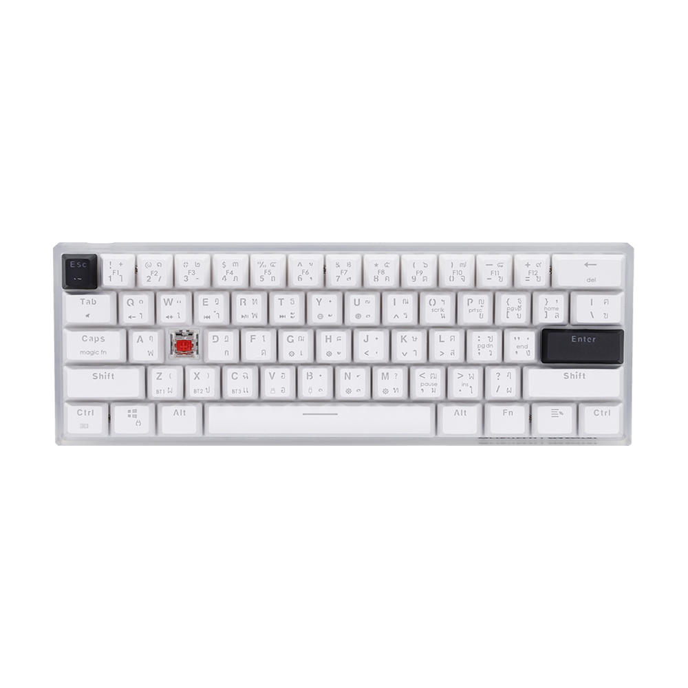 KEYBOARD WIRELESS BLUETOOTH FANTECH MK860 MAXFIT61 WHITE (RED SWITCH คีย์บอร์ด) thumbnail 3