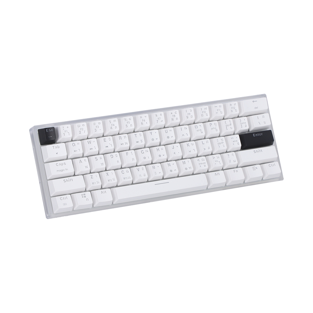 KEYBOARD WIRELESS BLUETOOTH FANTECH MK860 MAXFIT61 WHITE (RED SWITCH คีย์บอร์ด) thumbnail 4